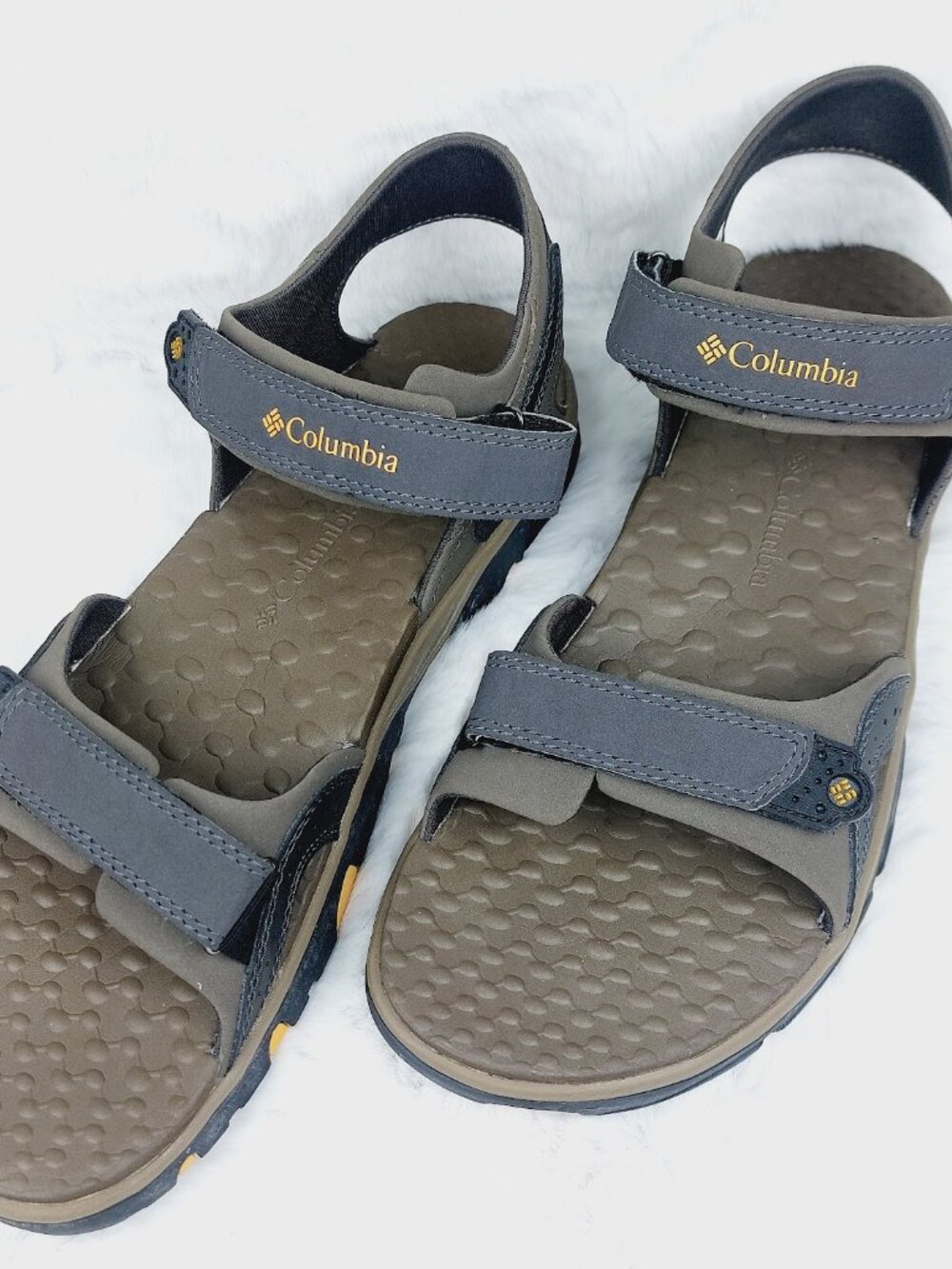 Columbia Men's Gray Riptide Dual Strap Fisherman Hiking Sandal Size 11 - Picture 2 of 10